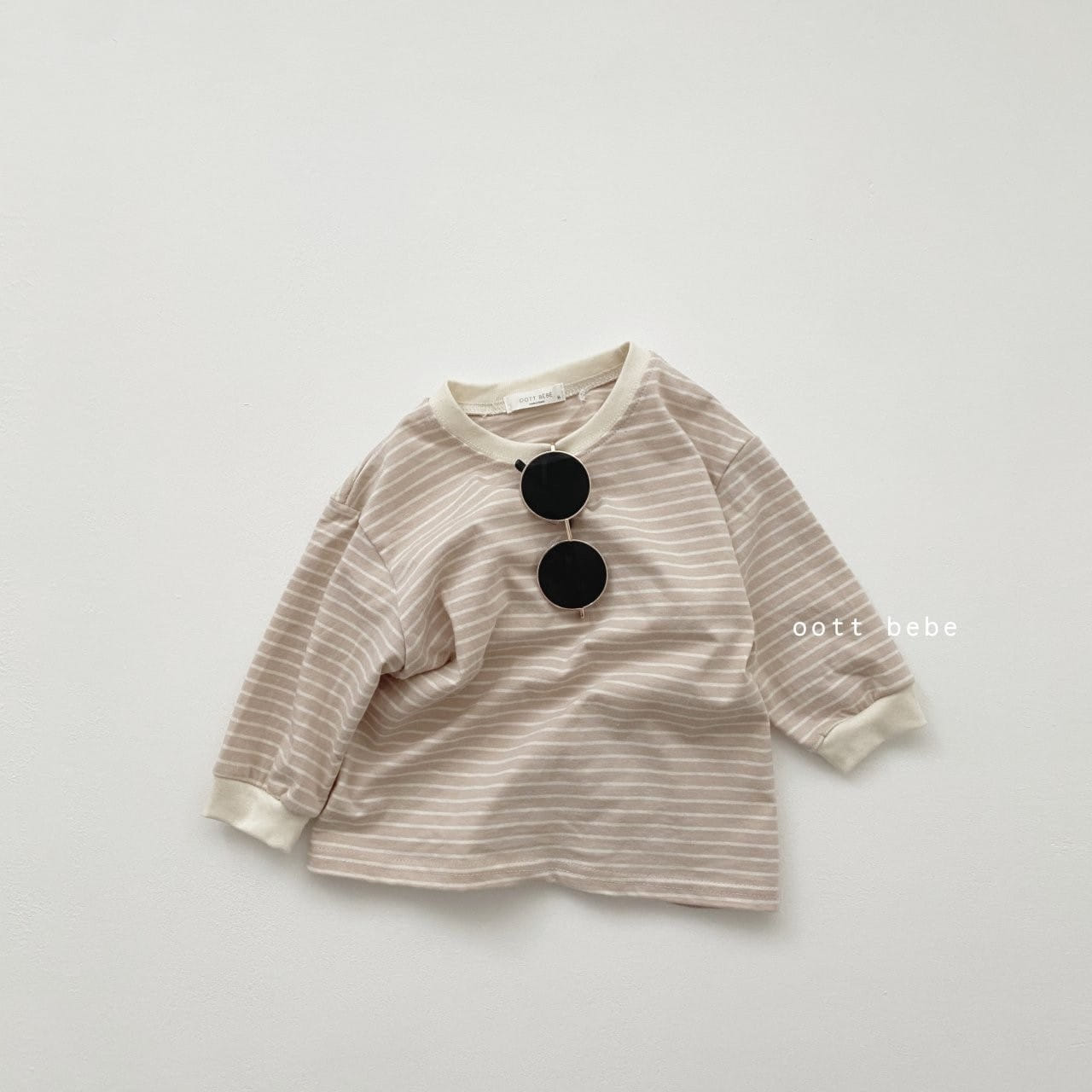 OOTT BEBE - Korean Children Fashion - #Kfashion4kids - Stripes Long Tee - 2