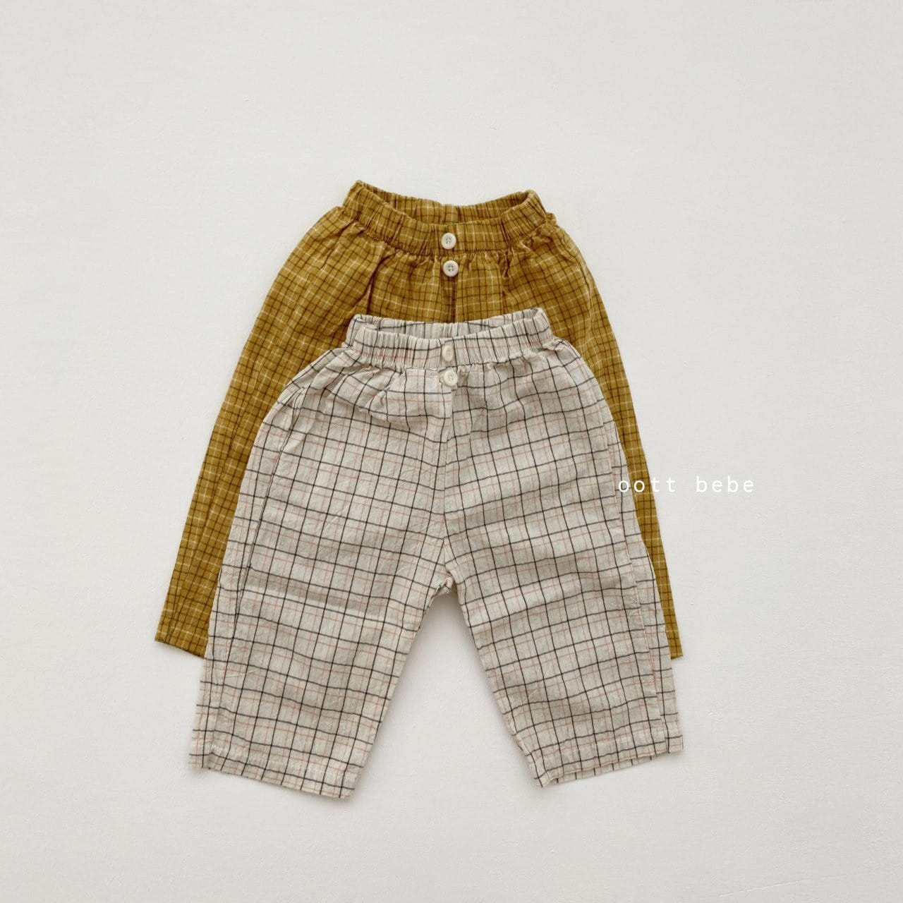 OOTT BEBE - Korean Children Fashion - #Kfashion4kids - Multi Check Pants