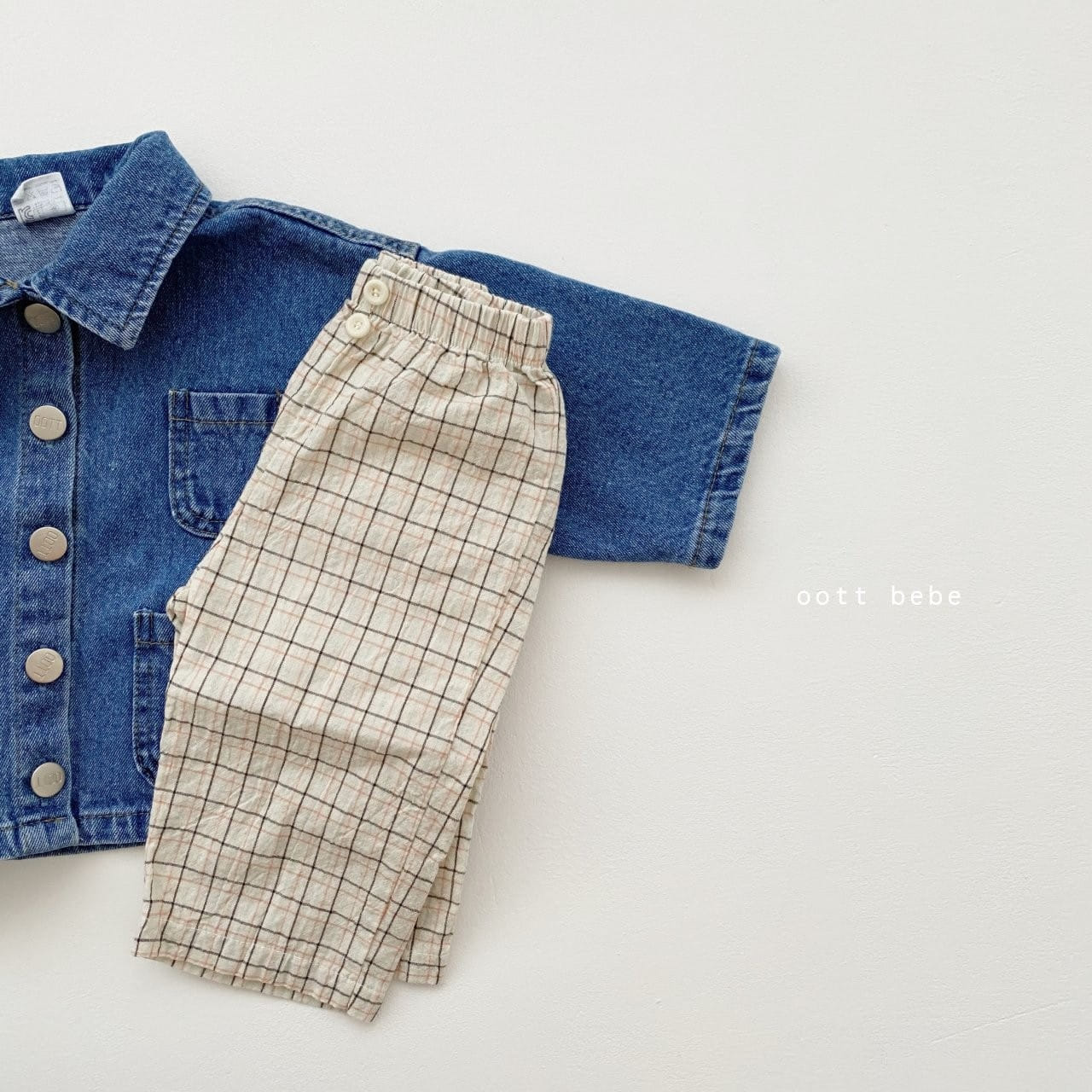 OOTT BEBE - Korean Children Fashion - #Kfashion4kids - Multi Check Pants - 3