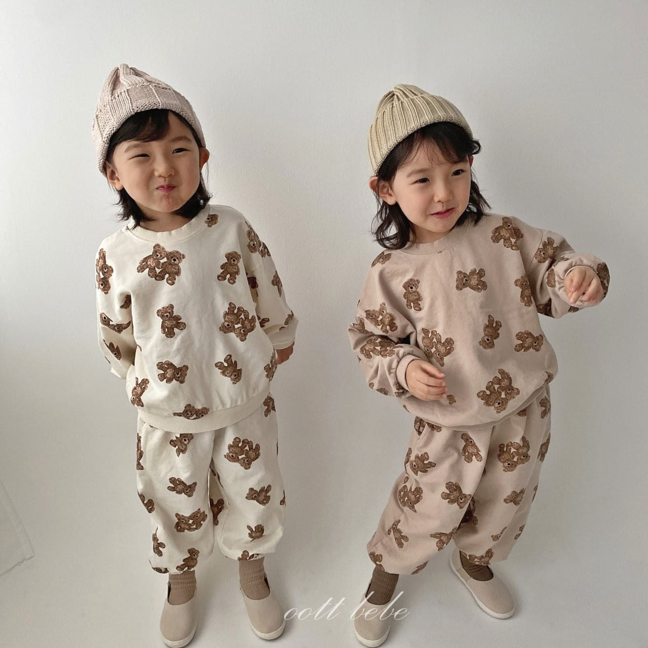 OOTT BEBE - Korean Children Fashion - #Kfashion4kids - Teddy Top Bottom Set - 5
