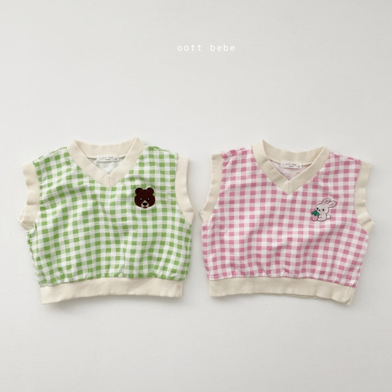 OOTT BEBE - Korean Children Fashion - #Kfashion4kids - Jue Jue Vest Check