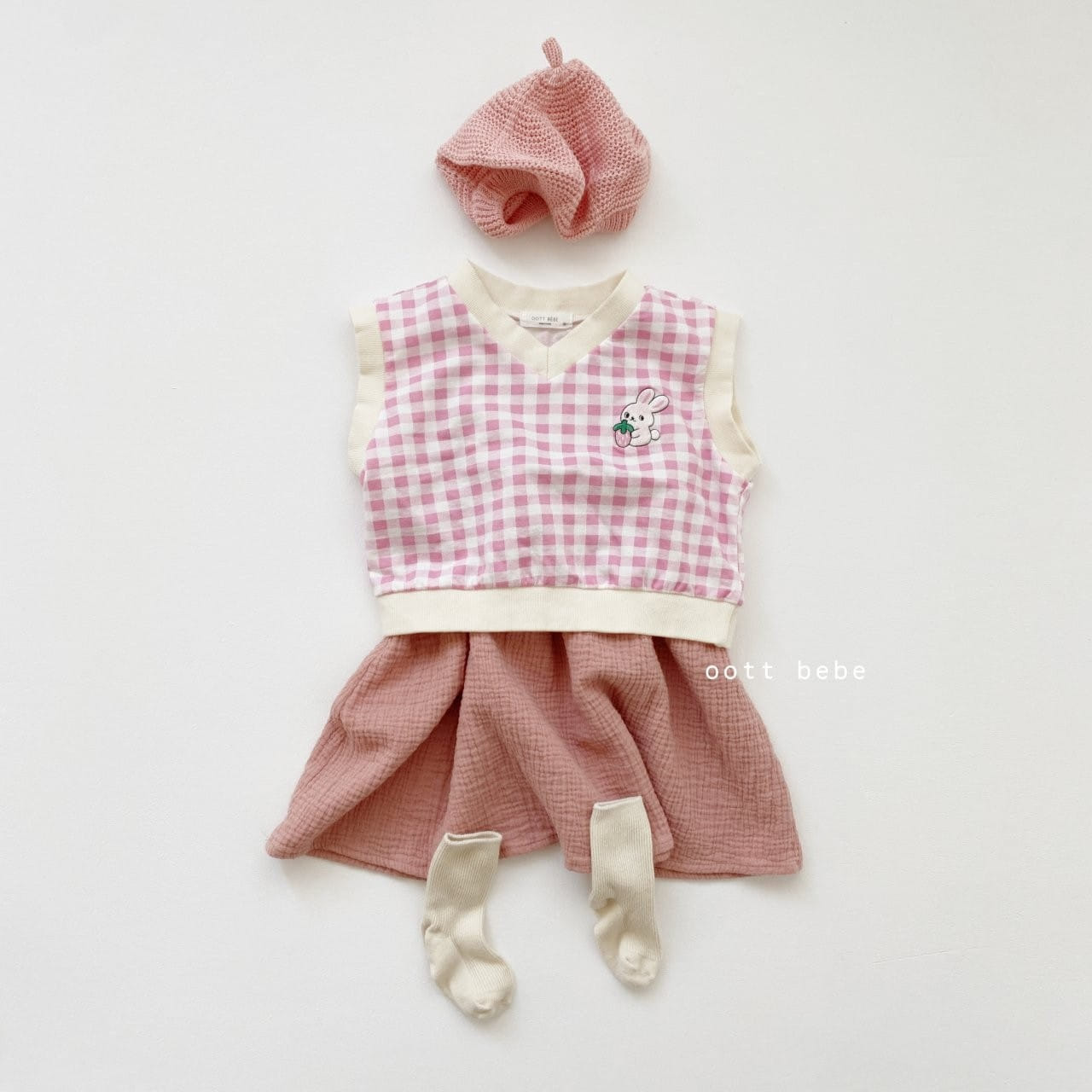 OOTT BEBE - Korean Children Fashion - #Kfashion4kids - Jue Jue Vest Check - 10