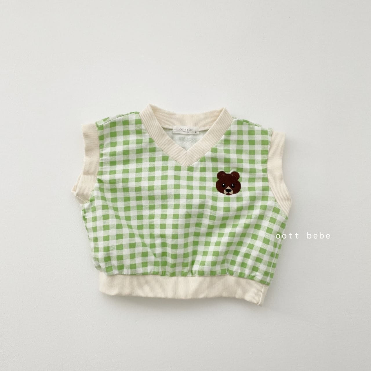 OOTT BEBE - Korean Children Fashion - #Kfashion4kids - Jue Jue Vest Check - 3