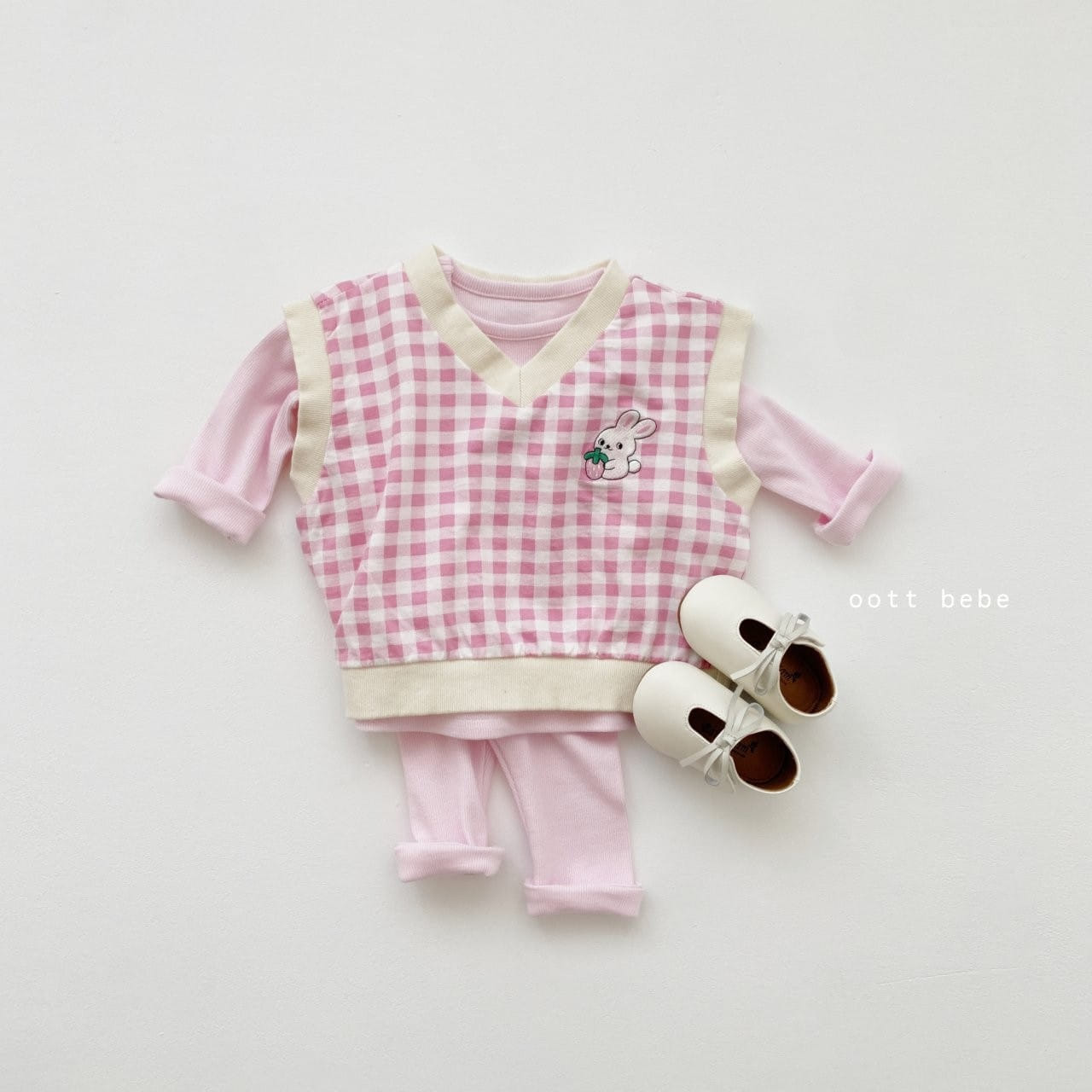 OOTT BEBE - Korean Children Fashion - #Kfashion4kids - Jue Jue Vest Check - 4