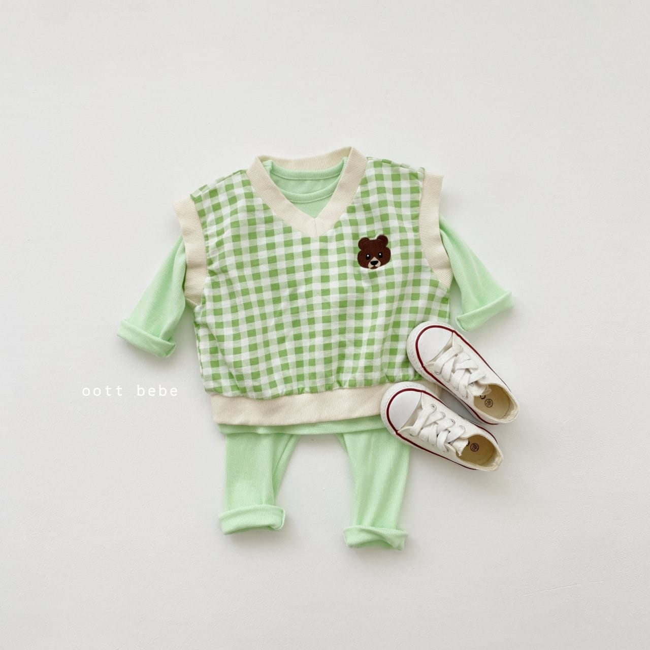 OOTT BEBE - Korean Children Fashion - #Kfashion4kids - Jue Jue Vest Check - 5
