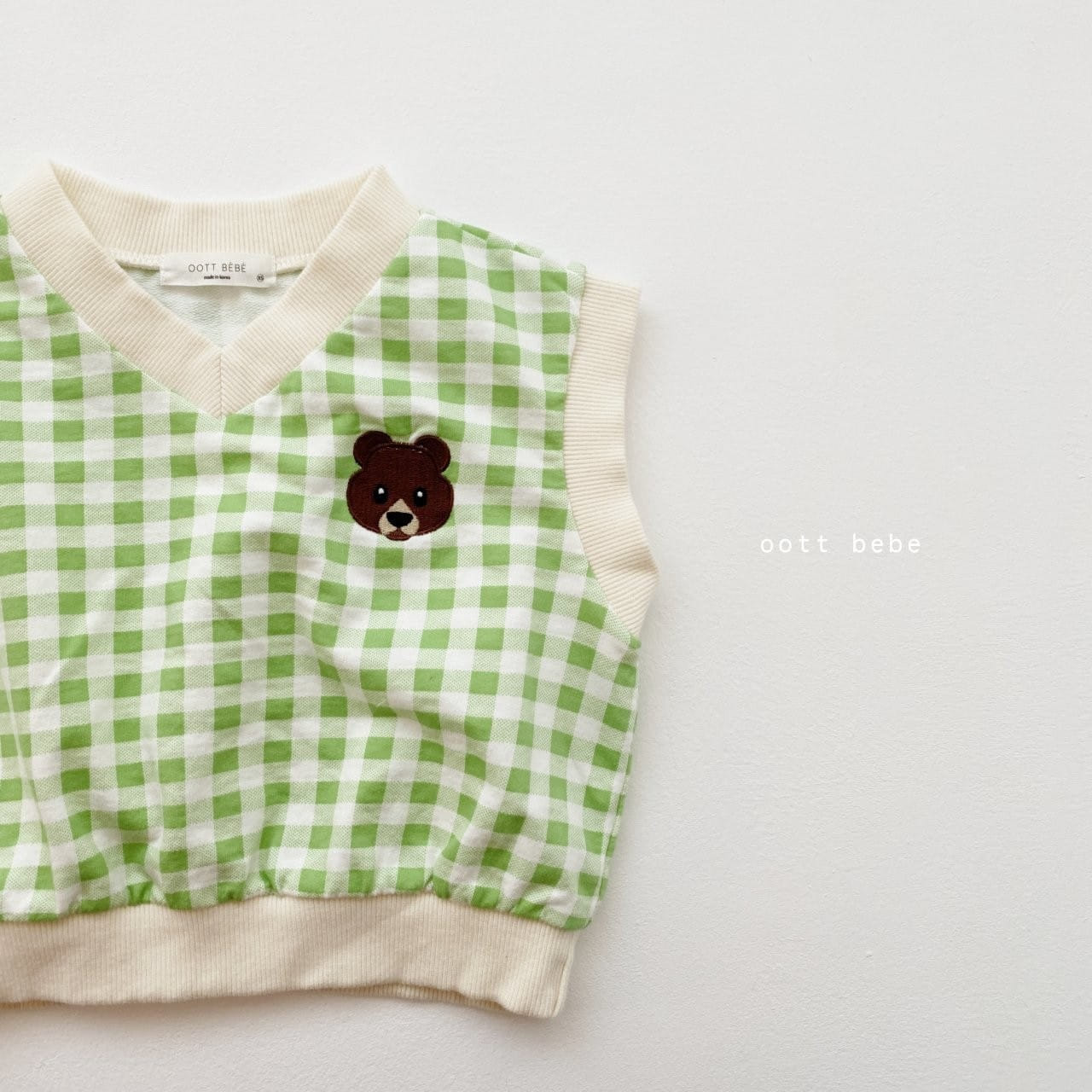 OOTT BEBE - Korean Children Fashion - #Kfashion4kids - Jue Jue Vest Check - 7