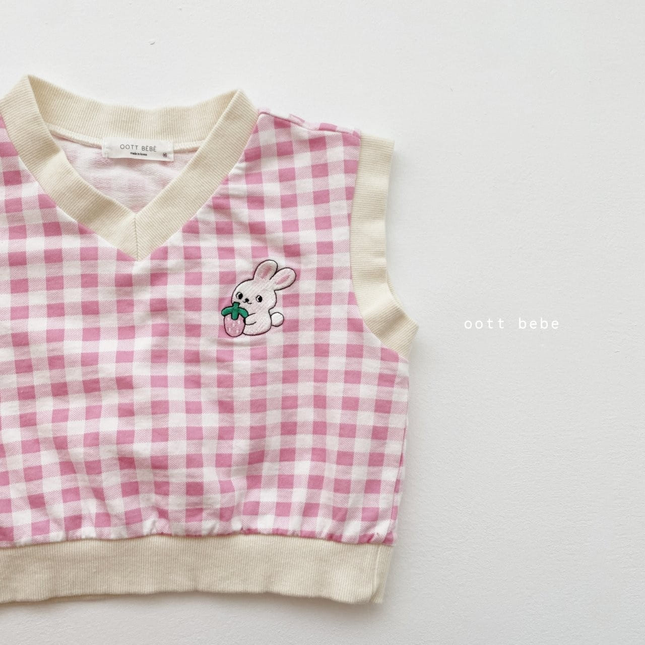 OOTT BEBE - Korean Children Fashion - #Kfashion4kids - Jue Jue Vest Check - 8