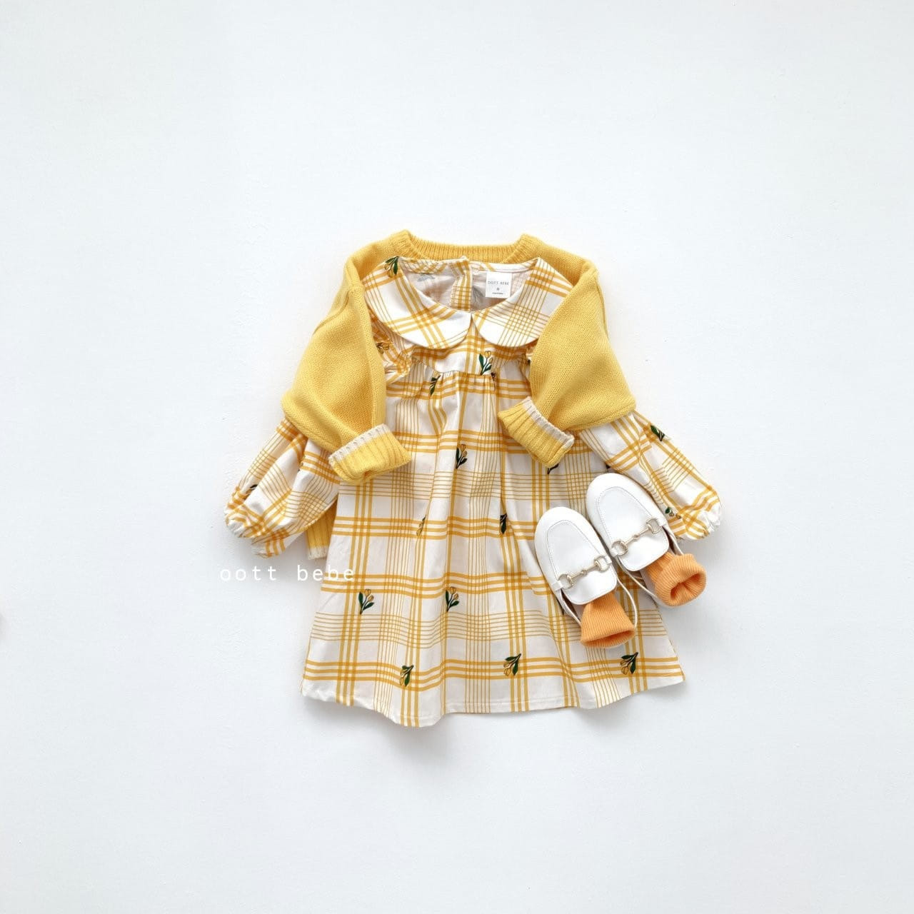 OOTT BEBE - Korean Children Fashion - #Kfashion4kids - Spring Collar One-piece