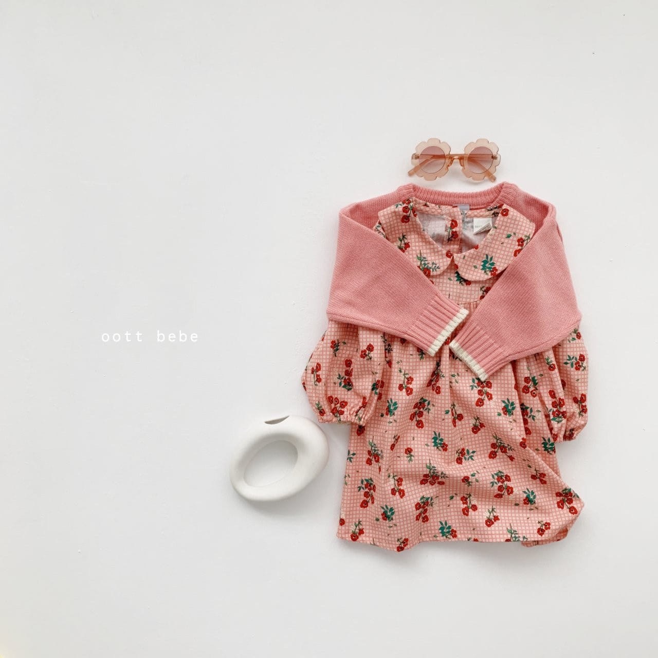 OOTT BEBE - Korean Children Fashion - #Kfashion4kids - Spring Collar One-piece - 5