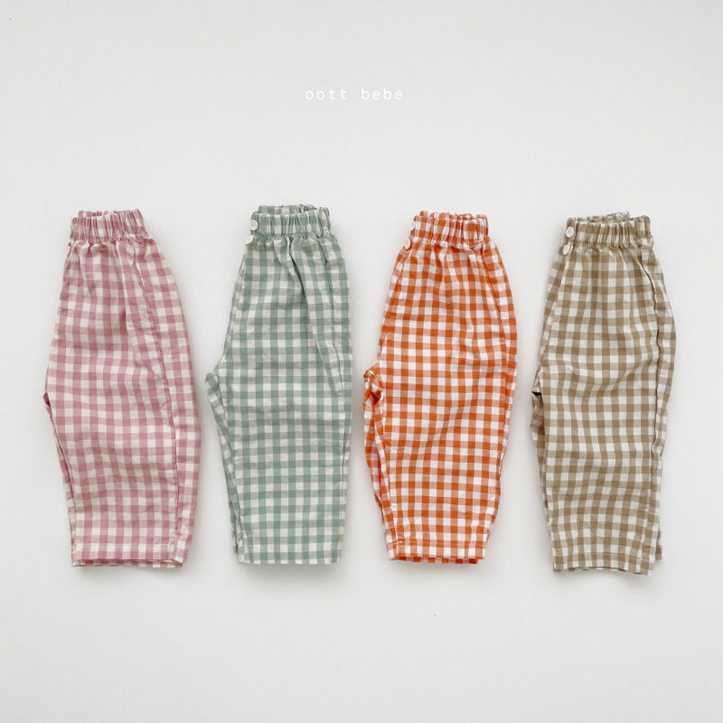 OOTT BEBE - Korean Children Fashion - #Kfashion4kids - Check Pants