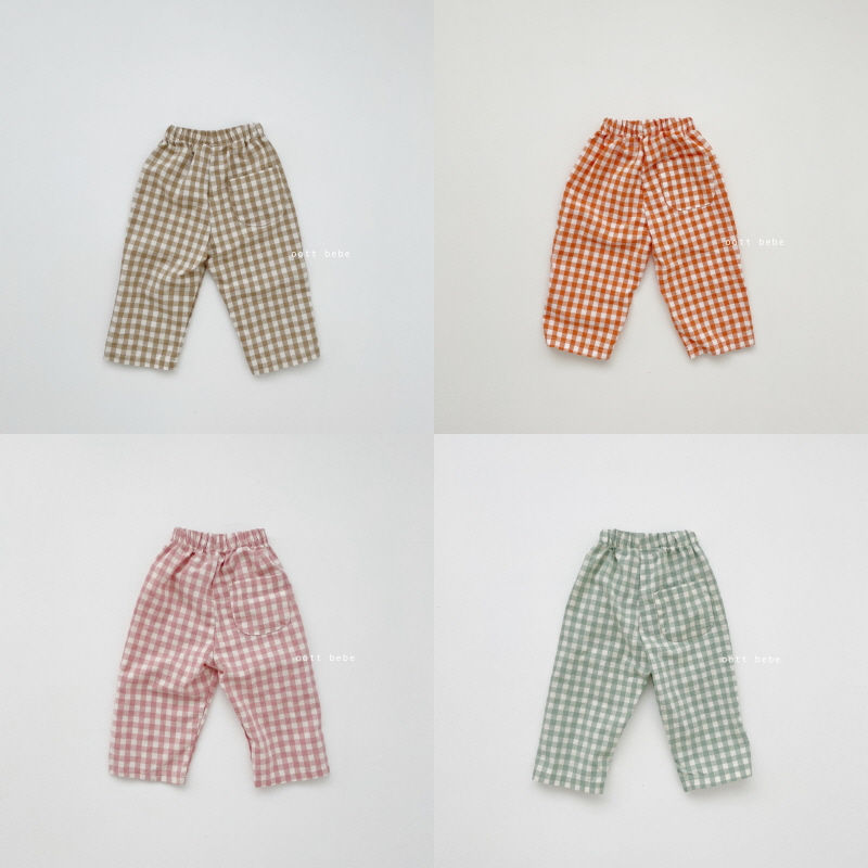 OOTT BEBE - Korean Children Fashion - #Kfashion4kids - Check Pants - 12