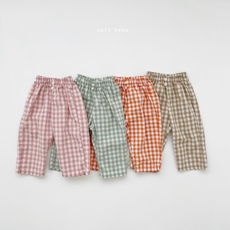 OOTT BEBE - Korean Children Fashion - #Kfashion4kids - Check Pants - 6