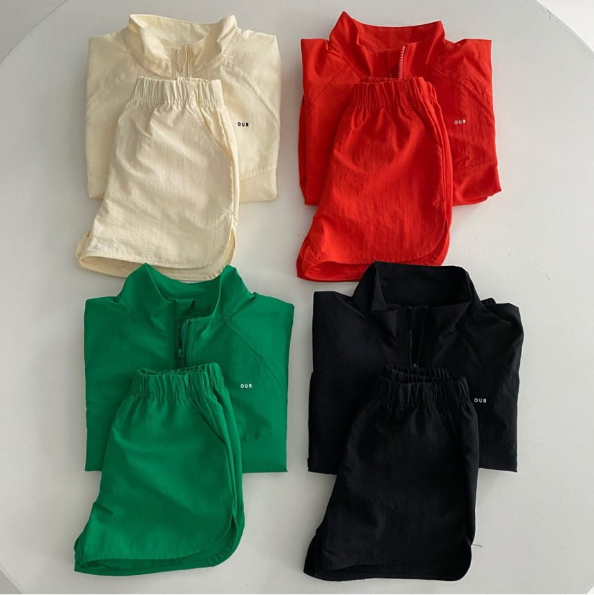 OUR - Korean Children Fashion - #Kfashion4kids - Move Wind Anorak Shorts Set