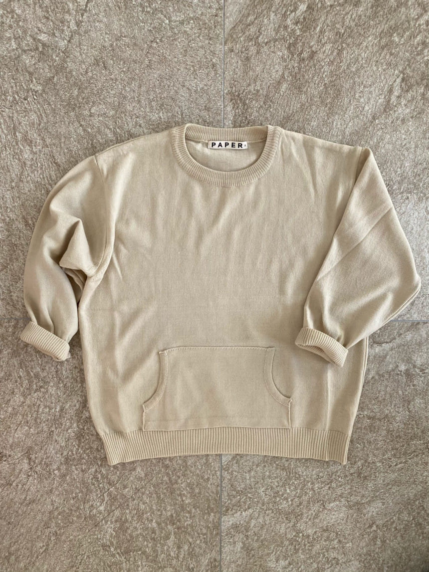 PAPER STUDIOS - Korean Children Fashion - #Kfashion4kids - Kangaroo Knit Pullover