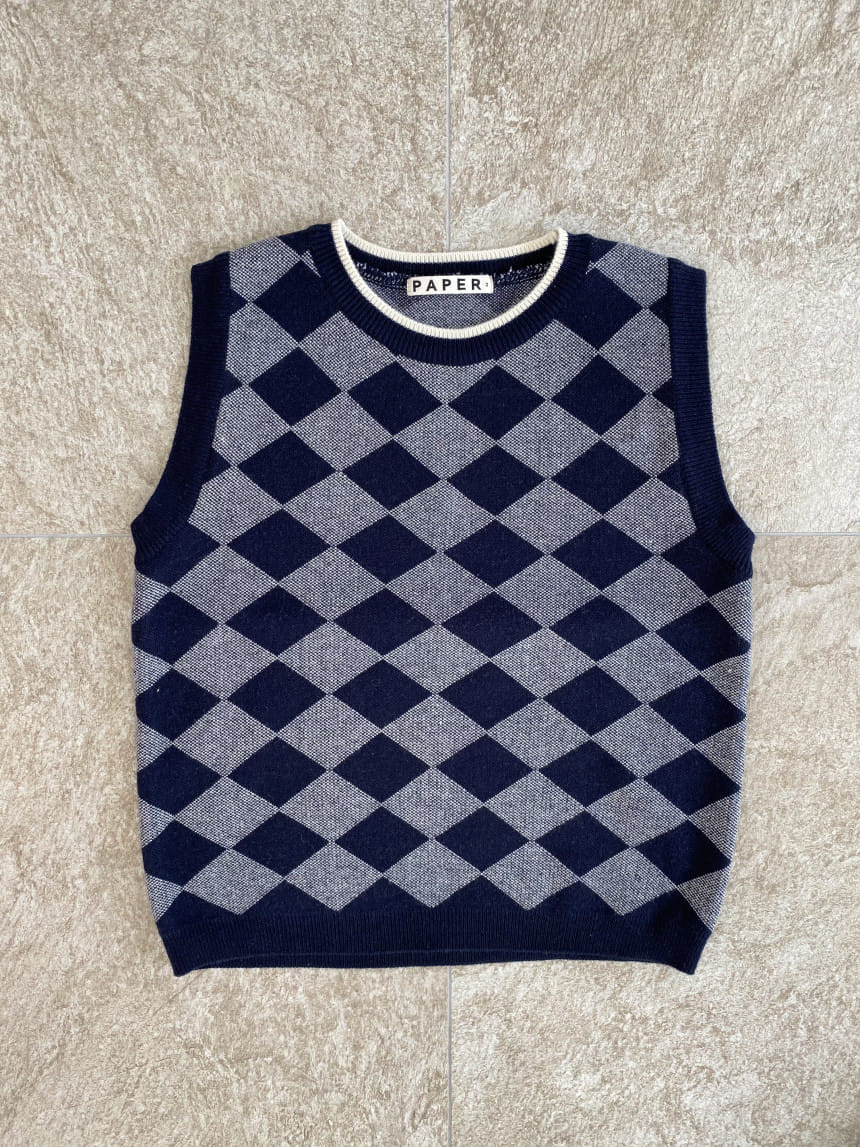PAPER STUDIOS - Korean Children Fashion - #Kfashion4kids - Argyle Vest - 2