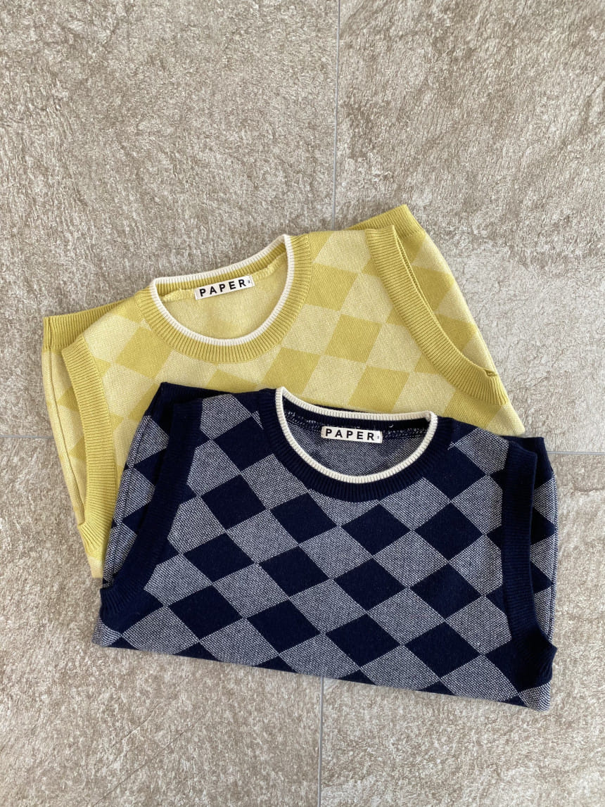 PAPER STUDIOS - Korean Children Fashion - #Kfashion4kids - Argyle Vest - 3