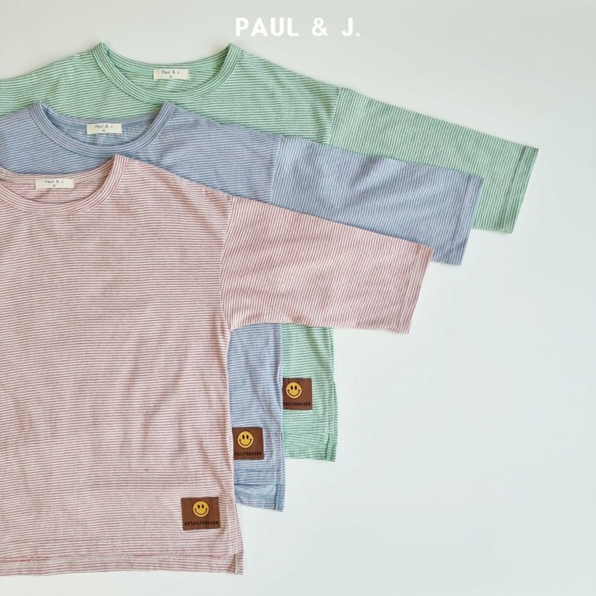 PAUL & J - Korean Children Fashion - #Kfashion4kids - Smile Stripe Tee