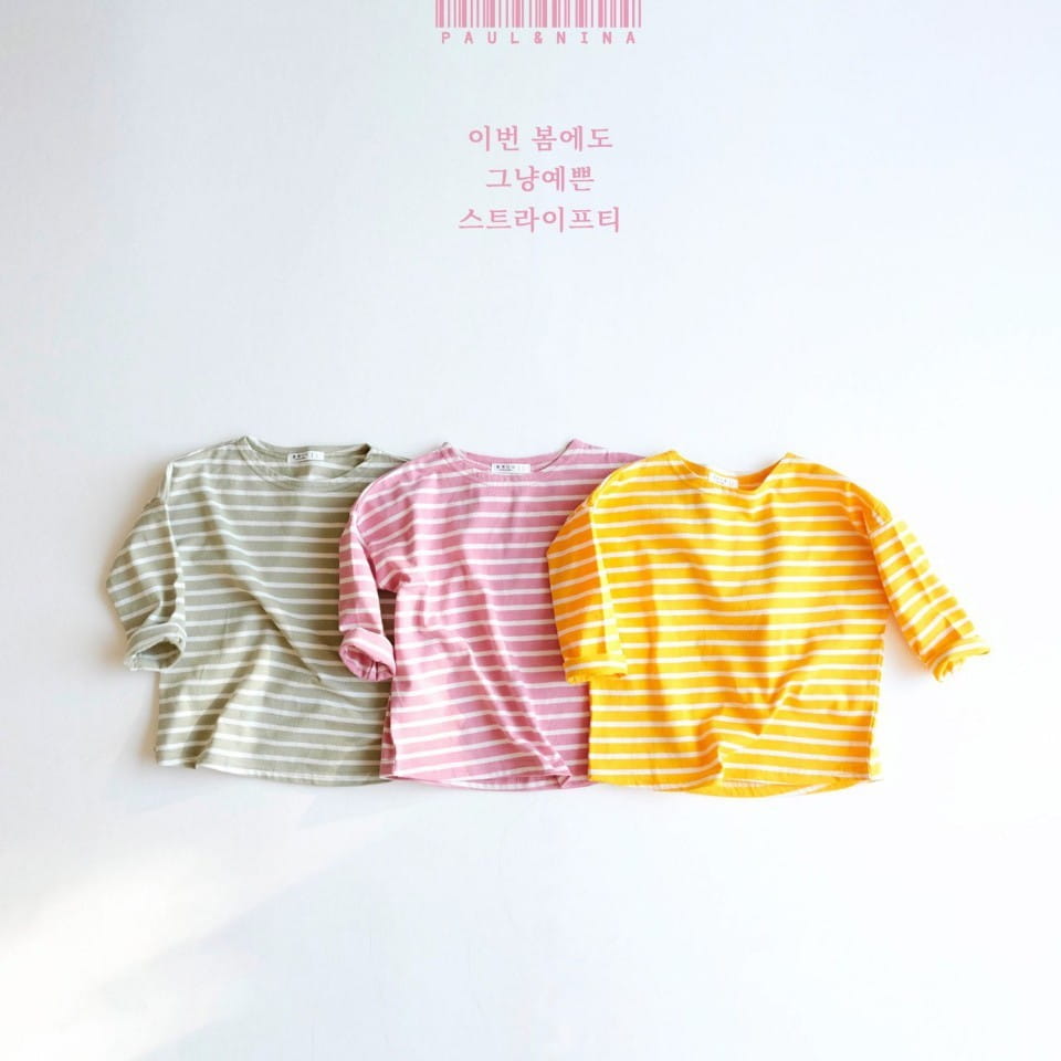 PAUL & NINA - Korean Children Fashion - #Kfashion4kids - Pretty Stripes Tee - 6
