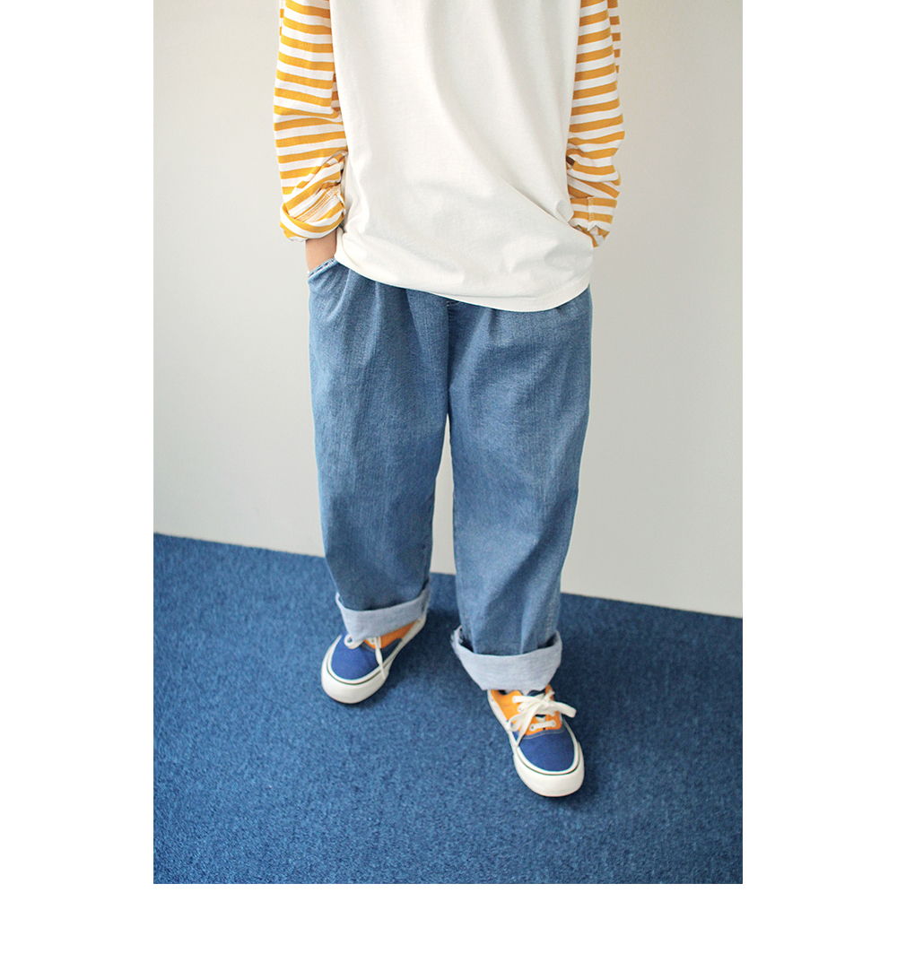 PEACH-CREAM - Korean Children Fashion - #Kfashion4kids - Gent Denim Pants