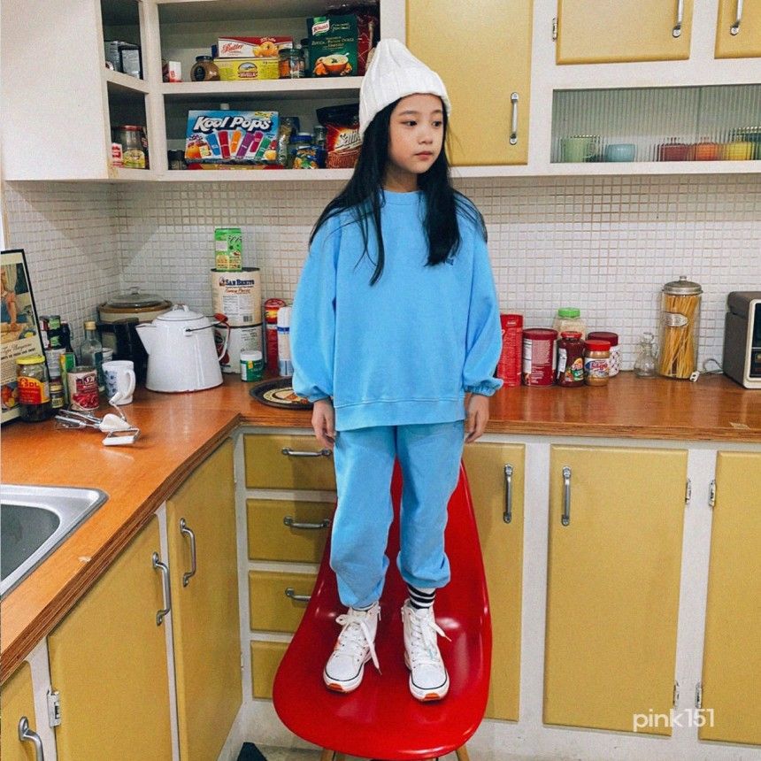 PINK151 - Korean Children Fashion - #Kfashion4kids - Camping Top Bottom Set