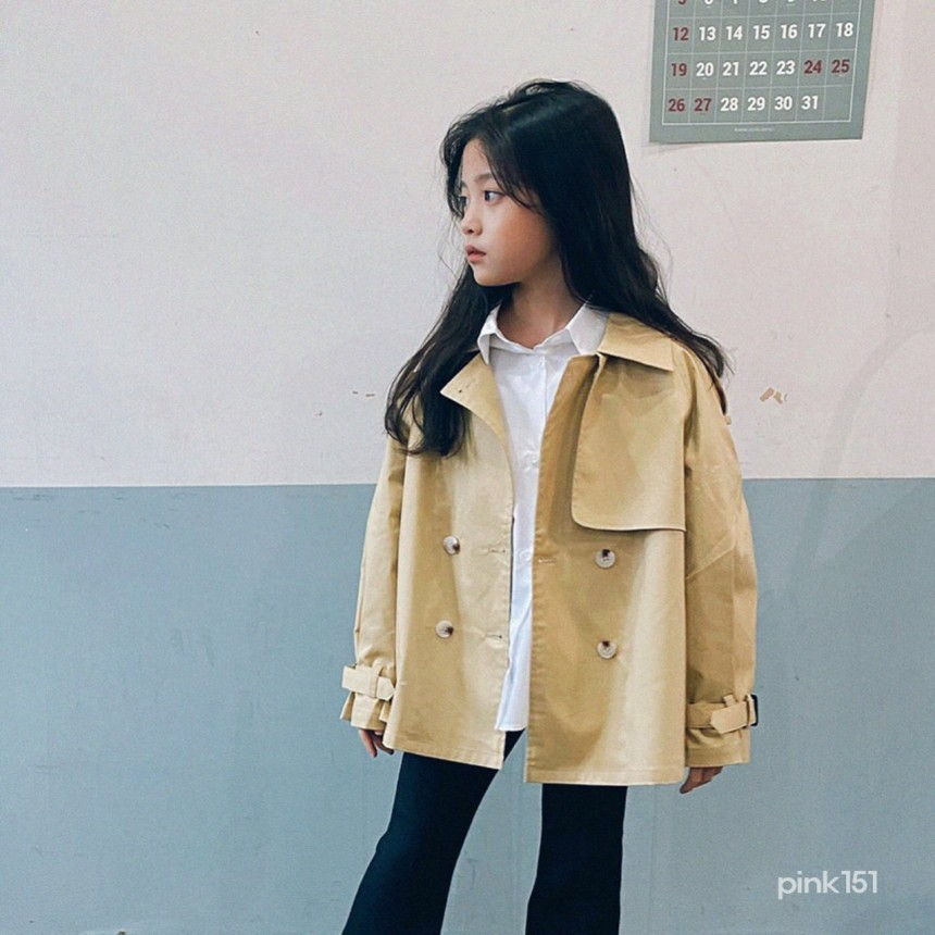 PINK151 - Korean Children Fashion - #Kfashion4kids - Trench Jacket