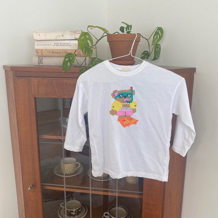 PLAN B - Korean Children Fashion - #Kfashion4kids - Skin Scuba Bear Tee