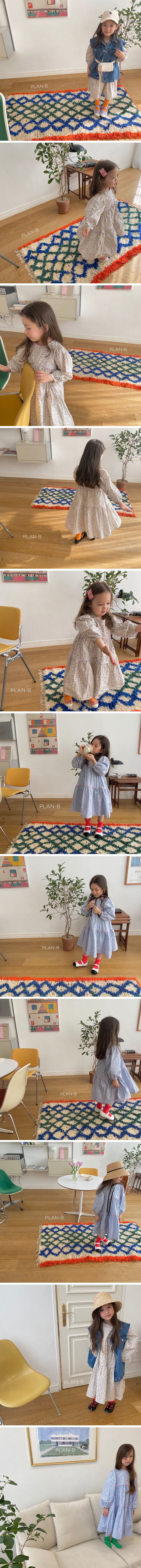 PLAN B - Korean Children Fashion - #Kfashion4kids - Flower Party One-piece