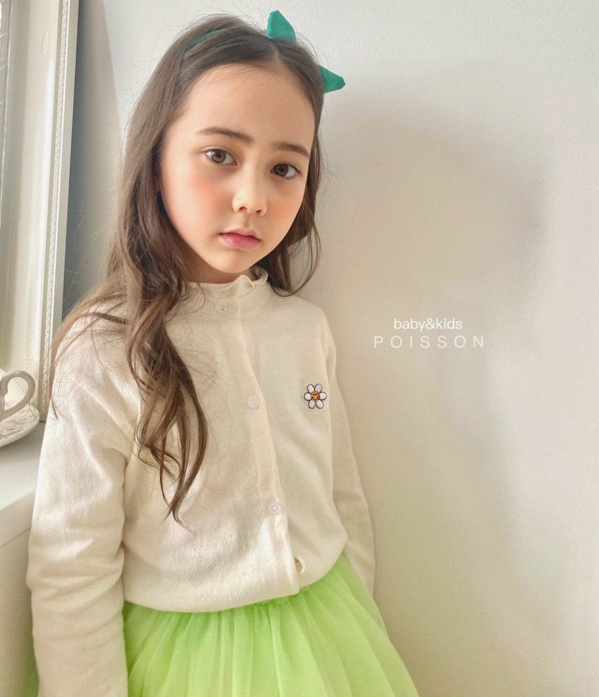 POISSON - Korean Children Fashion - #Kfashion4kids - Flower Cardigan - 4