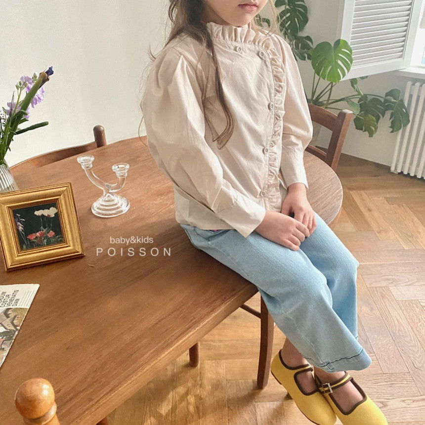 POISSON - Korean Children Fashion - #Kfashion4kids - Pin Frill Blouse - 2