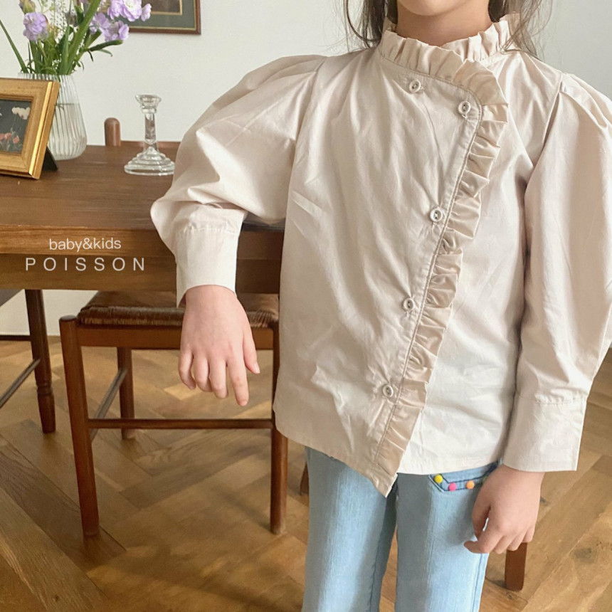 POISSON - Korean Children Fashion - #Kfashion4kids - Pin Frill Blouse - 6