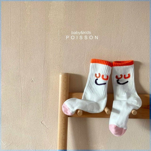 POISSON - Korean Children Fashion - #Kfashion4kids - Smile Socks [set of 3] - 2