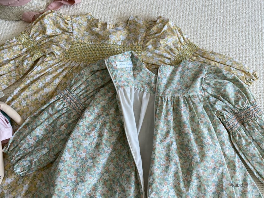 POURENFANT - Korean Children Fashion - #Kfashion4kids - Shirley Smocked One-piece - 12
