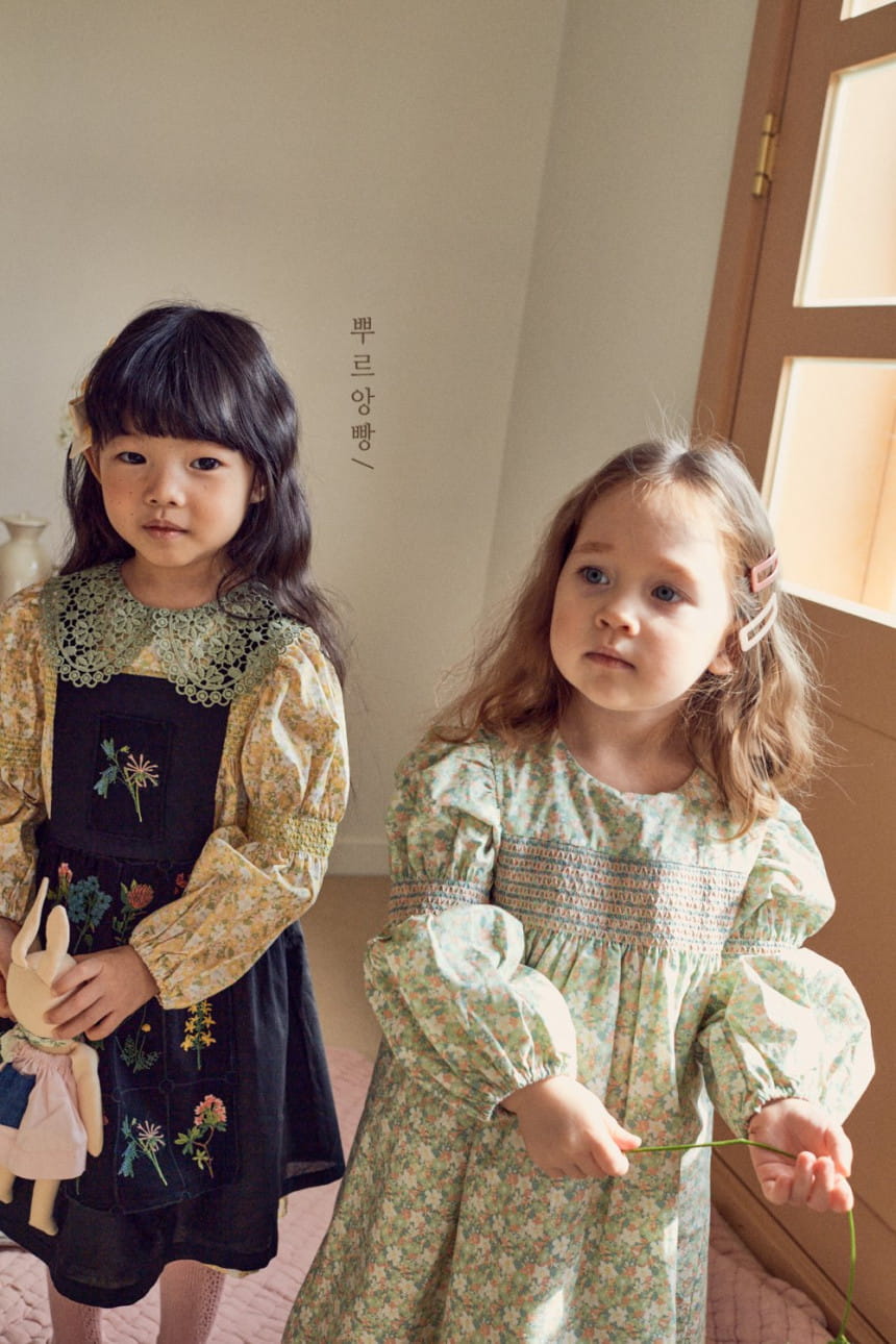POURENFANT - Korean Children Fashion - #Kfashion4kids - Shirley Smocked One-piece - 4