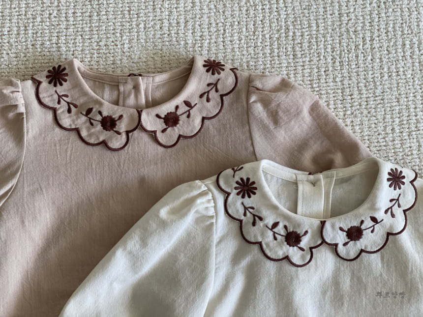 POURENFANT - Korean Children Fashion - #Kfashion4kids - Agnes Embroidery Blouse