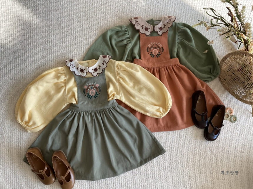 POURENFANT - Korean Children Fashion - #Kfashion4kids - Dillt Dungarees Skirt - 7