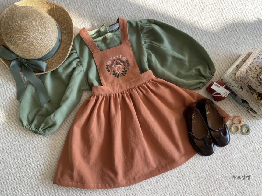 POURENFANT - Korean Children Fashion - #Kfashion4kids - Dillt Dungarees Skirt - 8