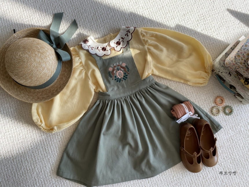 POURENFANT - Korean Children Fashion - #Kfashion4kids - Dillt Dungarees Skirt - 9