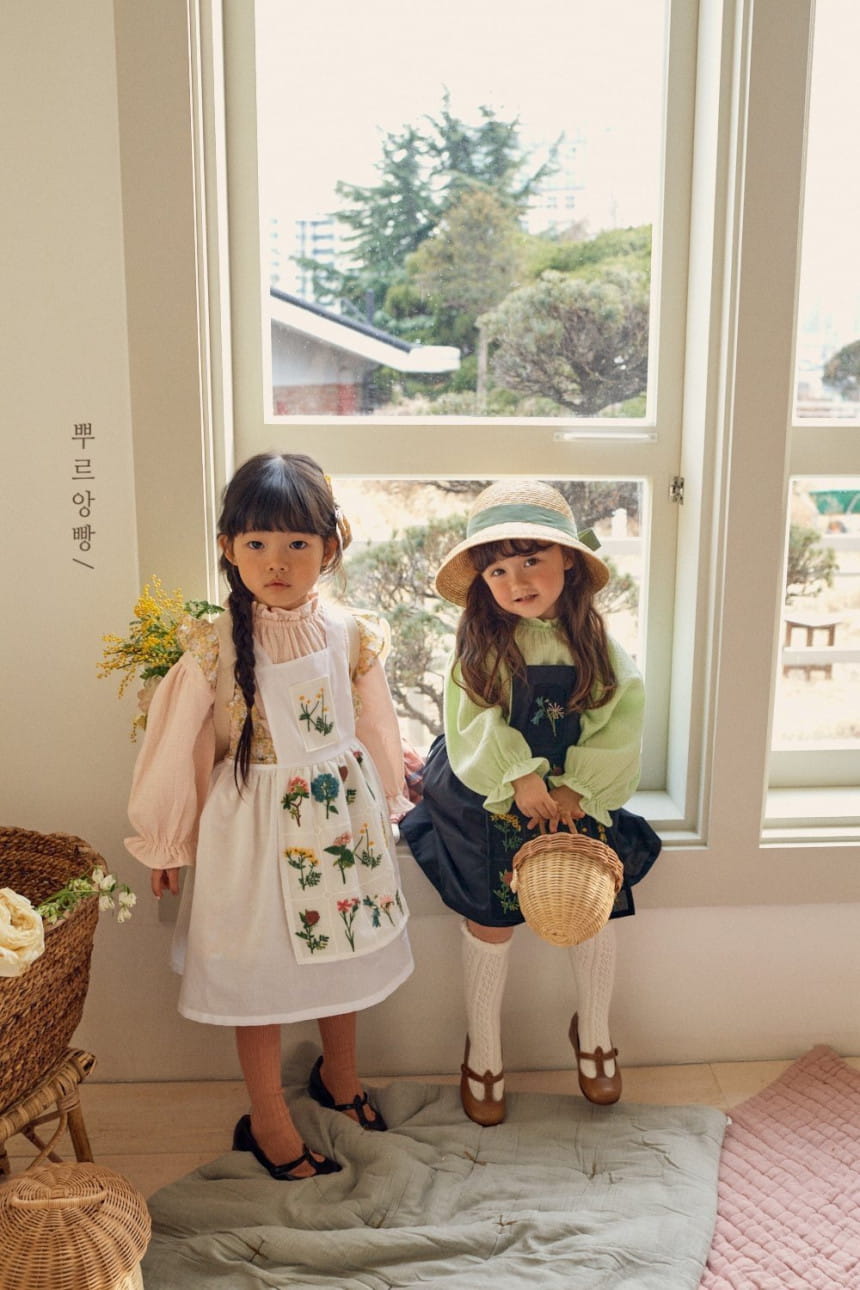 POURENFANT - Korean Children Fashion - #Kfashion4kids - Abllin Embroidery Apron  - 3