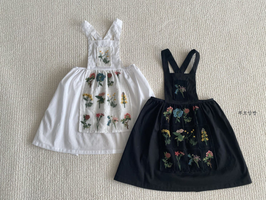 POURENFANT - Korean Children Fashion - #Kfashion4kids - Abllin Embroidery Apron  - 5