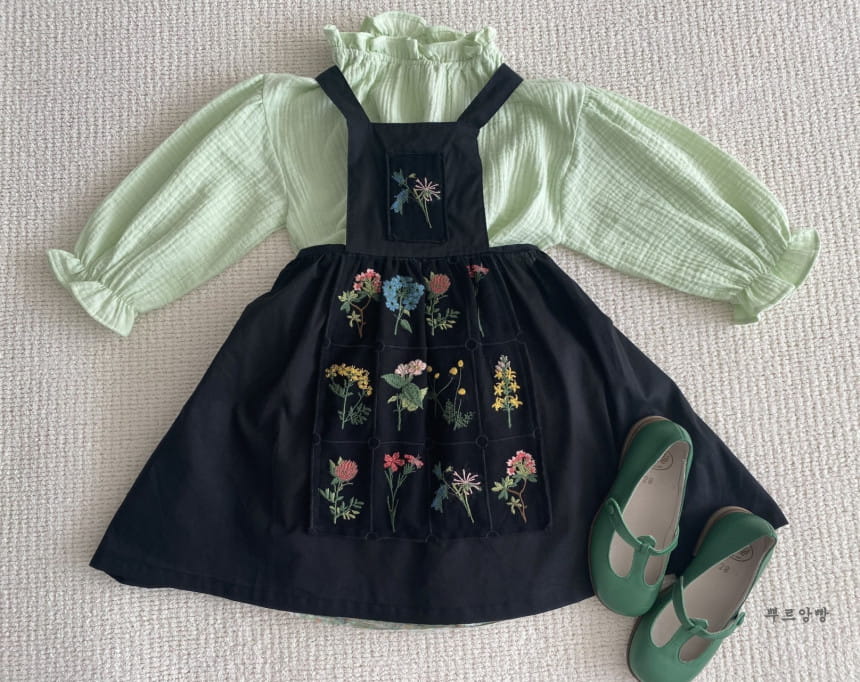 POURENFANT - Korean Children Fashion - #Kfashion4kids - Abllin Embroidery Apron  - 9
