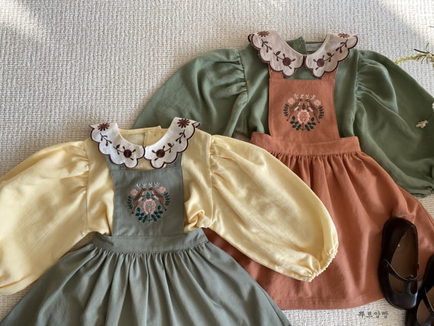 POURENFANT - Korean Children Fashion - #Kfashion4kids - Amelie Embroidery Collar