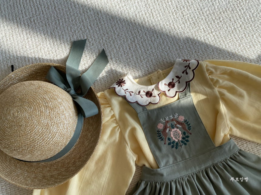 POURENFANT - Korean Children Fashion - #Kfashion4kids - Amelie Embroidery Collar - 4