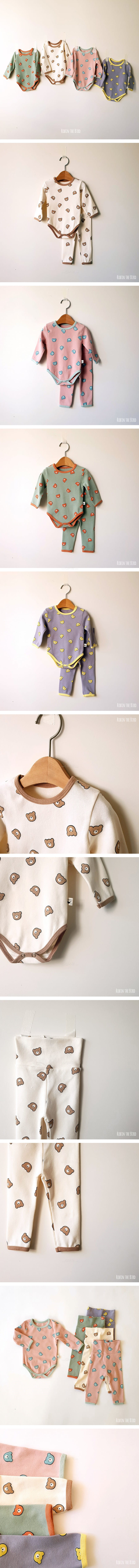 SAEROBIN - Korean Children Fashion - #Kfashion4kids - Candy Bear Bodysuit