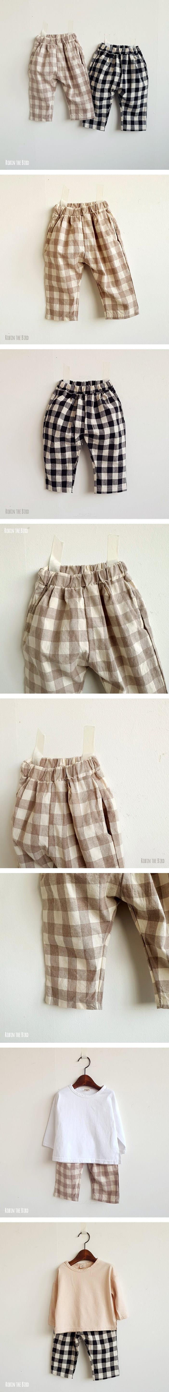 SAEROBIN - Korean Children Fashion - #Kfashion4kids - Check Baggy Pants
