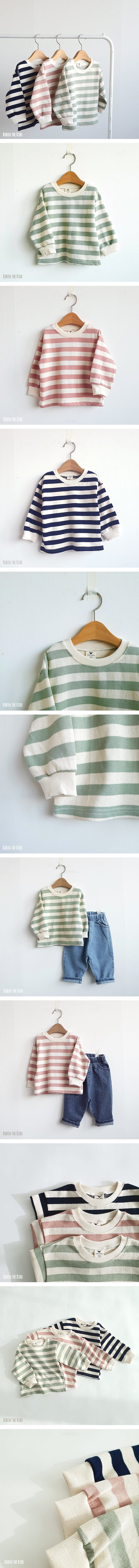 SAEROBIN - Korean Children Fashion - #Kfashion4kids - Stripes Sweatshirt