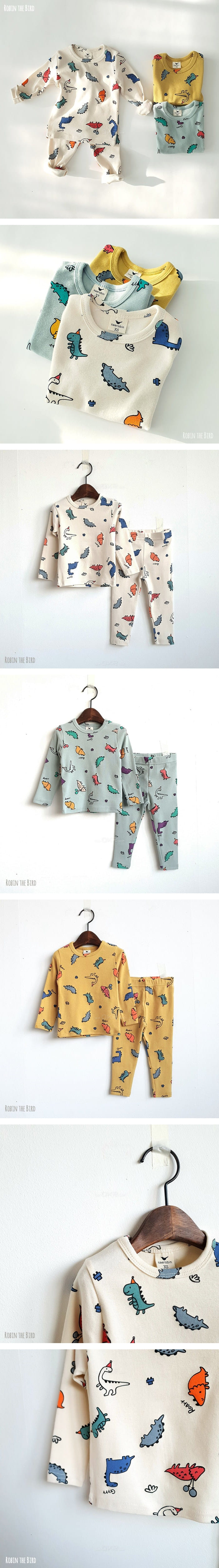 SAEROBIN - Korean Children Fashion - #Kfashion4kids - Dinosour Easywear