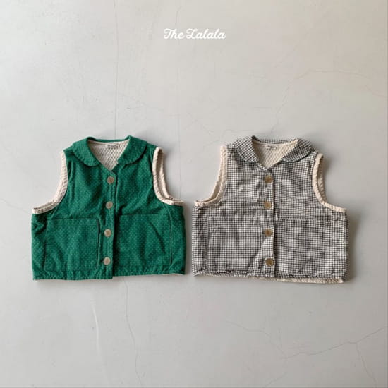 THE LALALA - Korean Children Fashion - #Kfashion4kids - Gauze Reversible Jacquard Vest