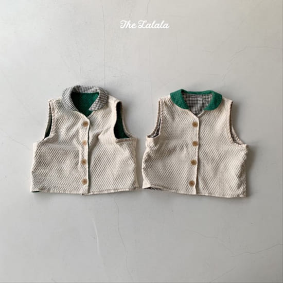 THE LALALA - Korean Children Fashion - #Kfashion4kids - Gauze Reversible Jacquard Vest - 3