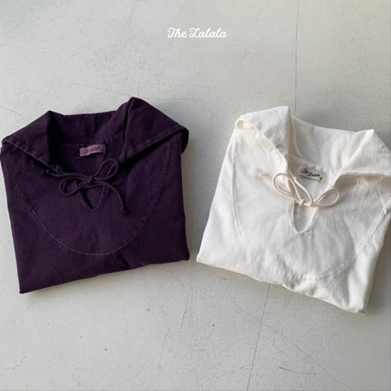 THE LALALA - Korean Children Fashion - #Kfashion4kids - Sailor Collar Ribbon Tee
