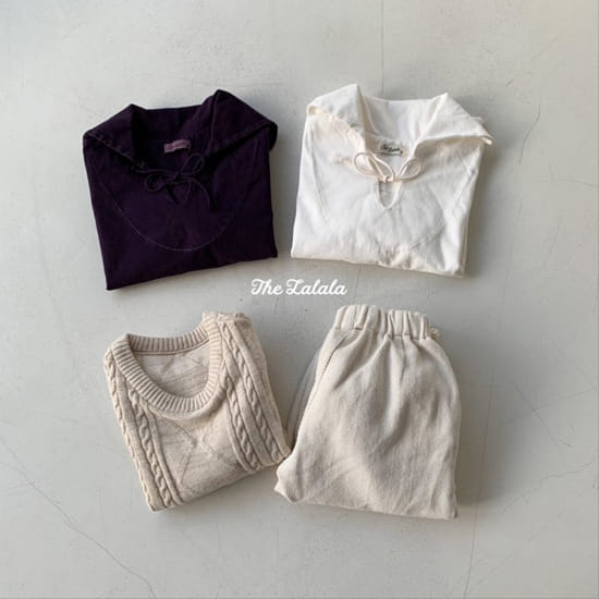 THE LALALA - Korean Children Fashion - #Kfashion4kids - Sailor Collar Ribbon Tee - 3